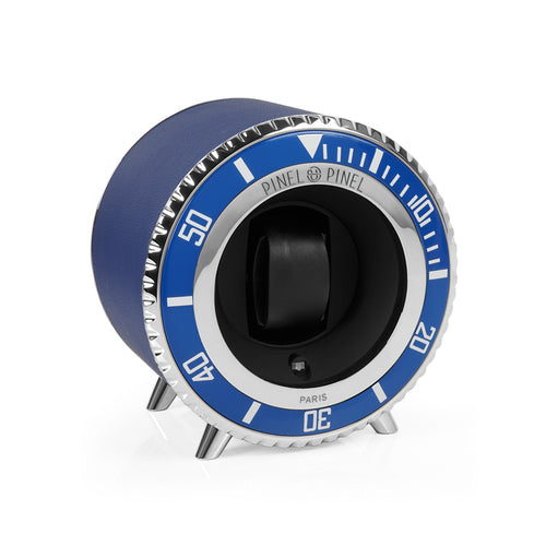 Watch Winder Sub Twin Sub Blue Blue Calfskin