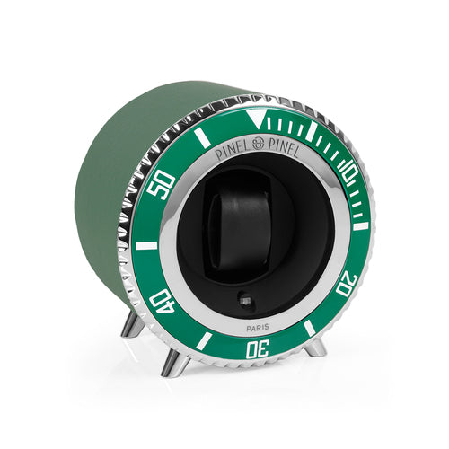 Watch Winder Sub Twin Sub Green Green Calfskin