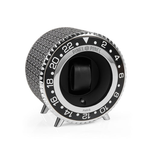 Watch Winder Gmt Twin Gmt Black Perfect Black Coated Canvas