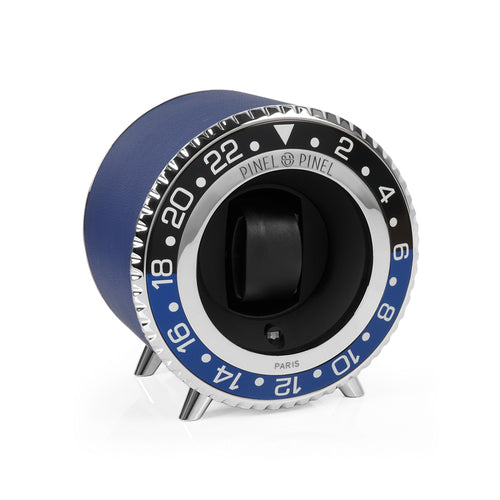 Watch Winder Gmt Twin Gmt Blue Blue Calfskin