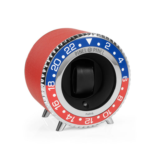Watch Winder Gmt Twin Gmt Red Red Calfskin