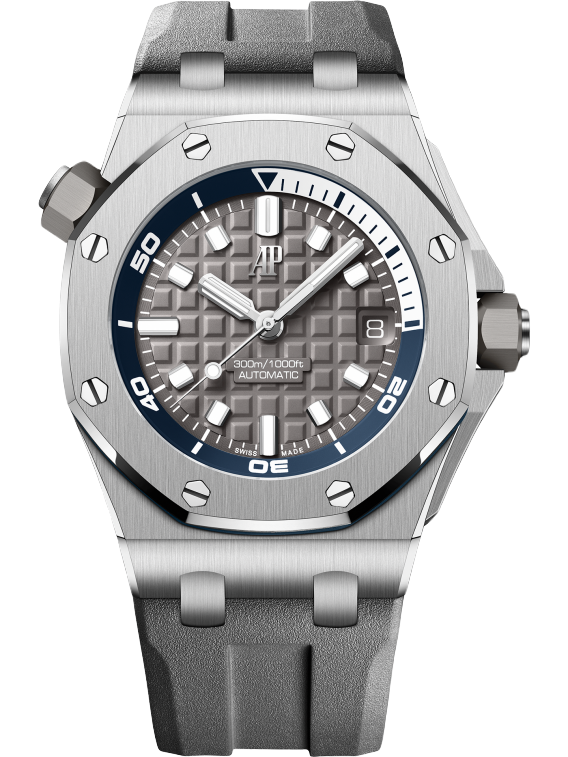 15720ST.OO.A009CA.01 Audemars Piguet Royal Oak Offshore Diver Grey Rubber Strap 42mm