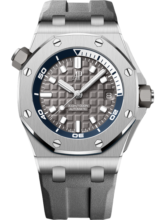 15720ST.OO.A009CA.01 Audemars Piguet Royal Oak Offshore Diver Grey Rubber Strap 42mm