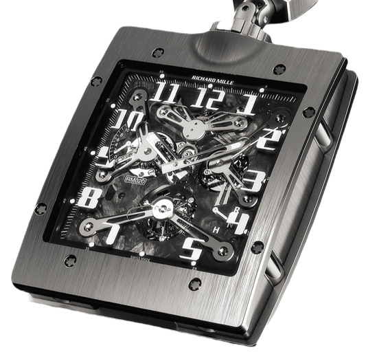 RM020 Richard Mille Manual Winding Tourbillon Pocket Watch 52x62mm
